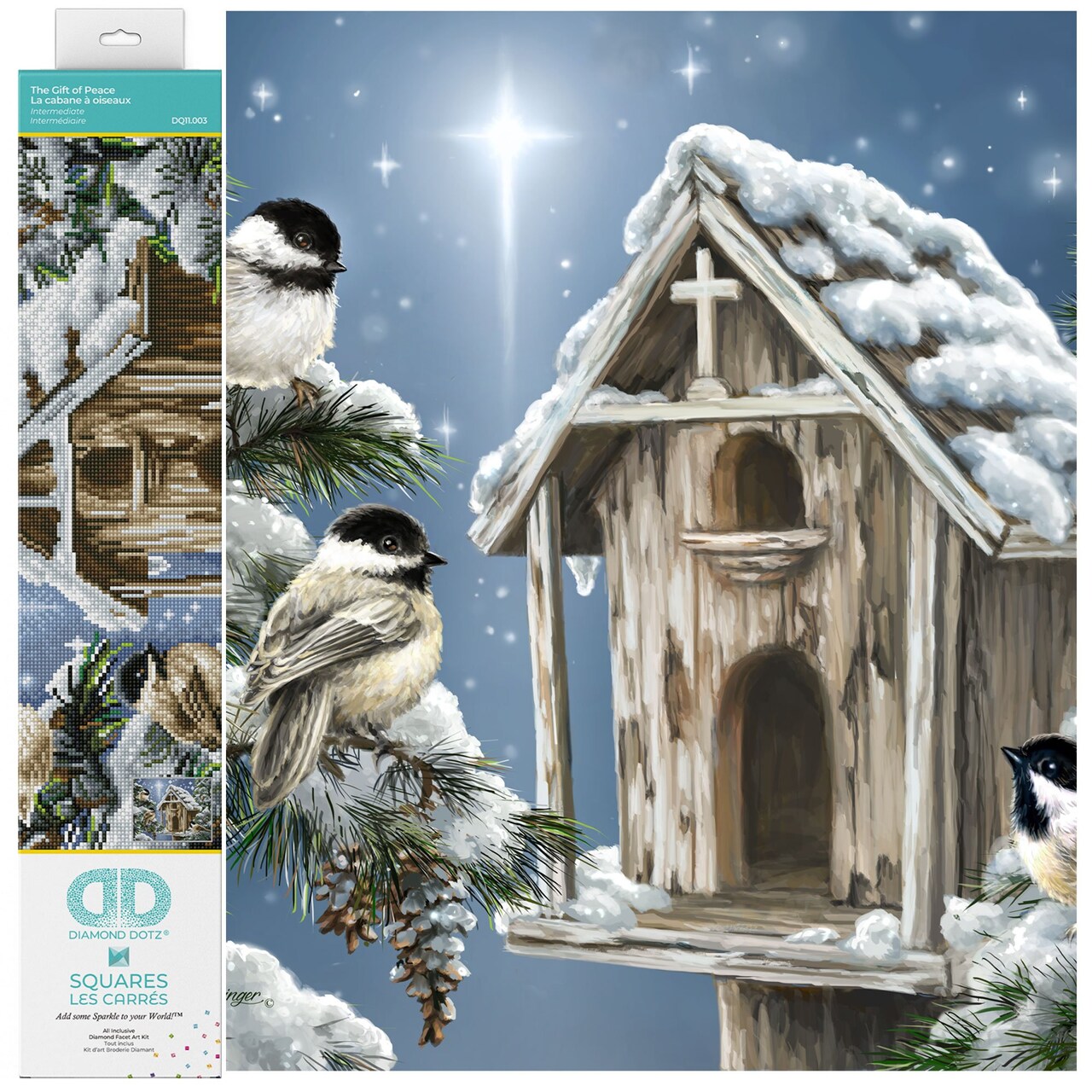 Diamond Dotz The Gift of Peace Diamond Painting Kits for Adults - Diamond Art Kits a Relaxing Creative Craft Kit with Dotz Gems 20x16